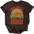Sunshine Rainbow T-shirt — Dark Chocolate