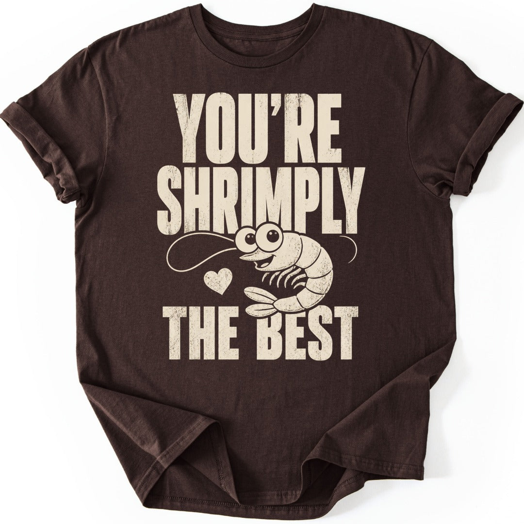 Shrimp Pun T-shirt — Dark Chocolate