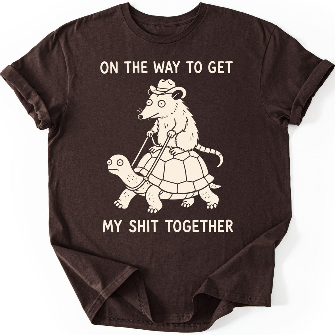 Possum Turtle T-shirt — Dark Chocolate