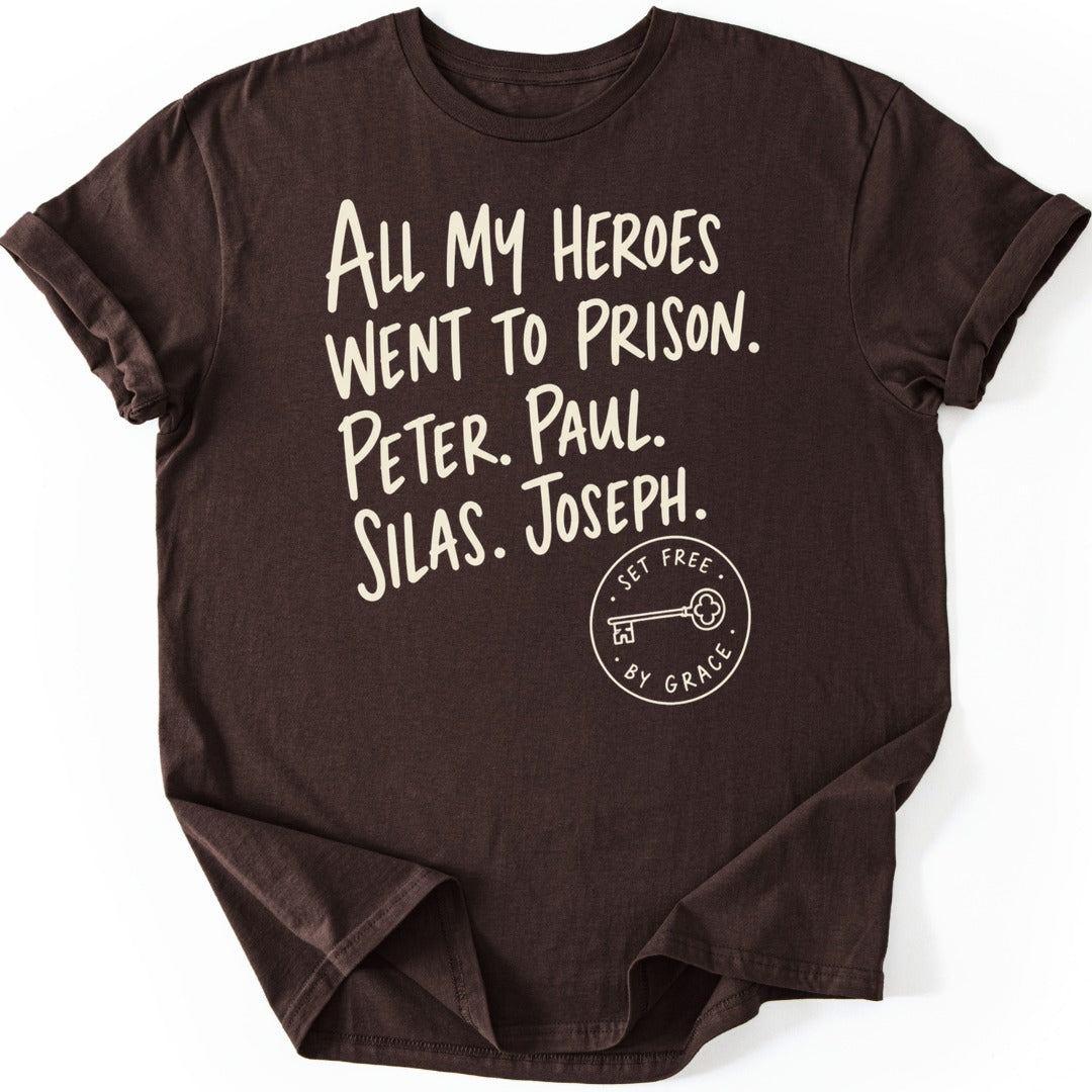 Prison Heroes T-shirt — Dark Chocolate