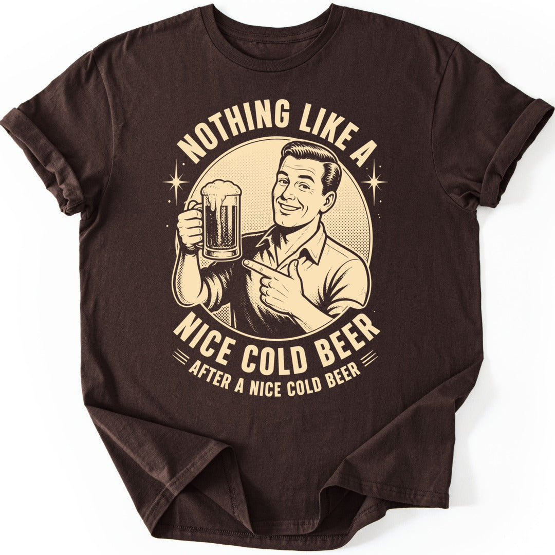 Cold Beer T-shirt — Dark Chocolate