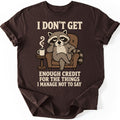 Grumpy Raccoon T-shirt — Dark Chocolate