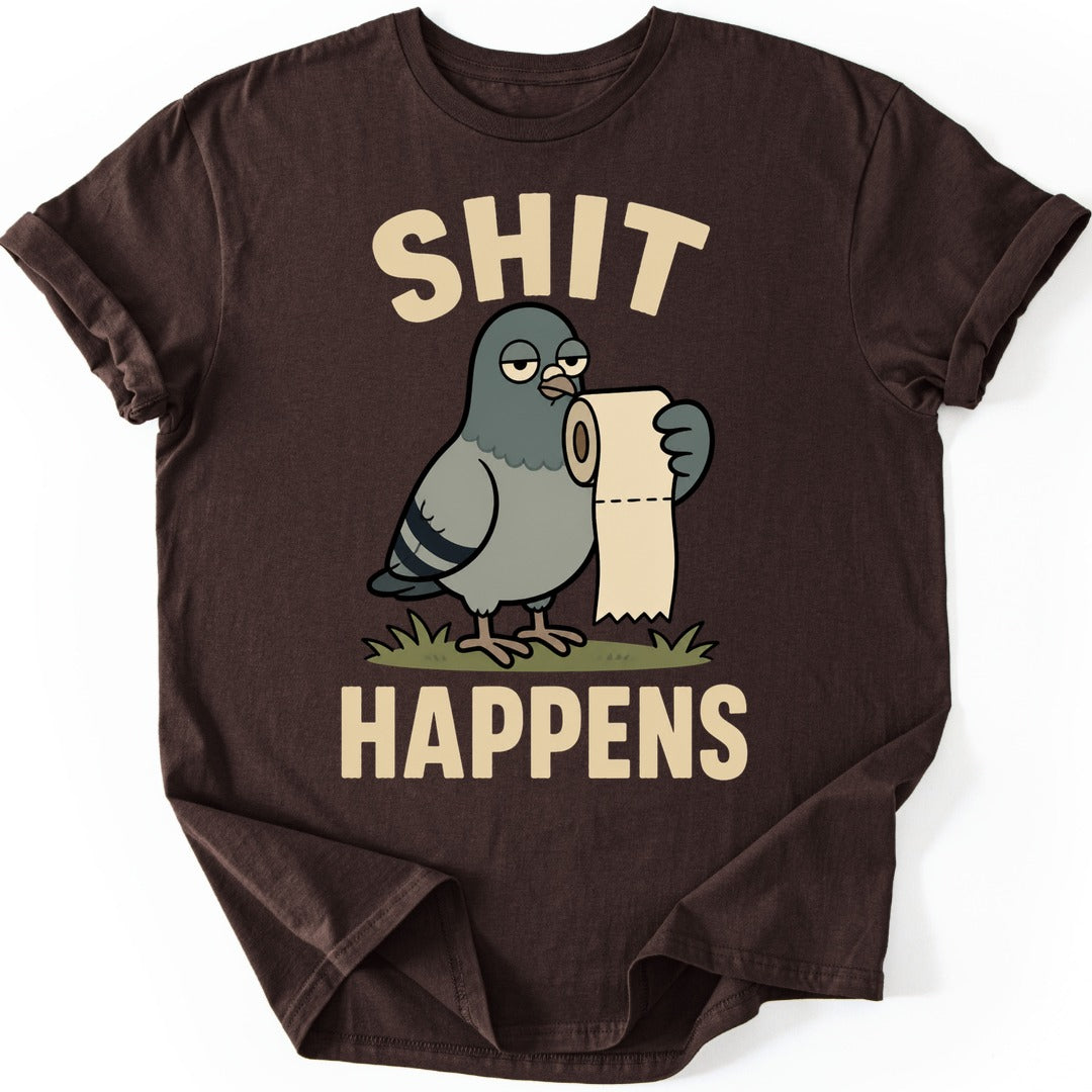 Toilet Paper Pigeon T-shirt — Dark Chocolate