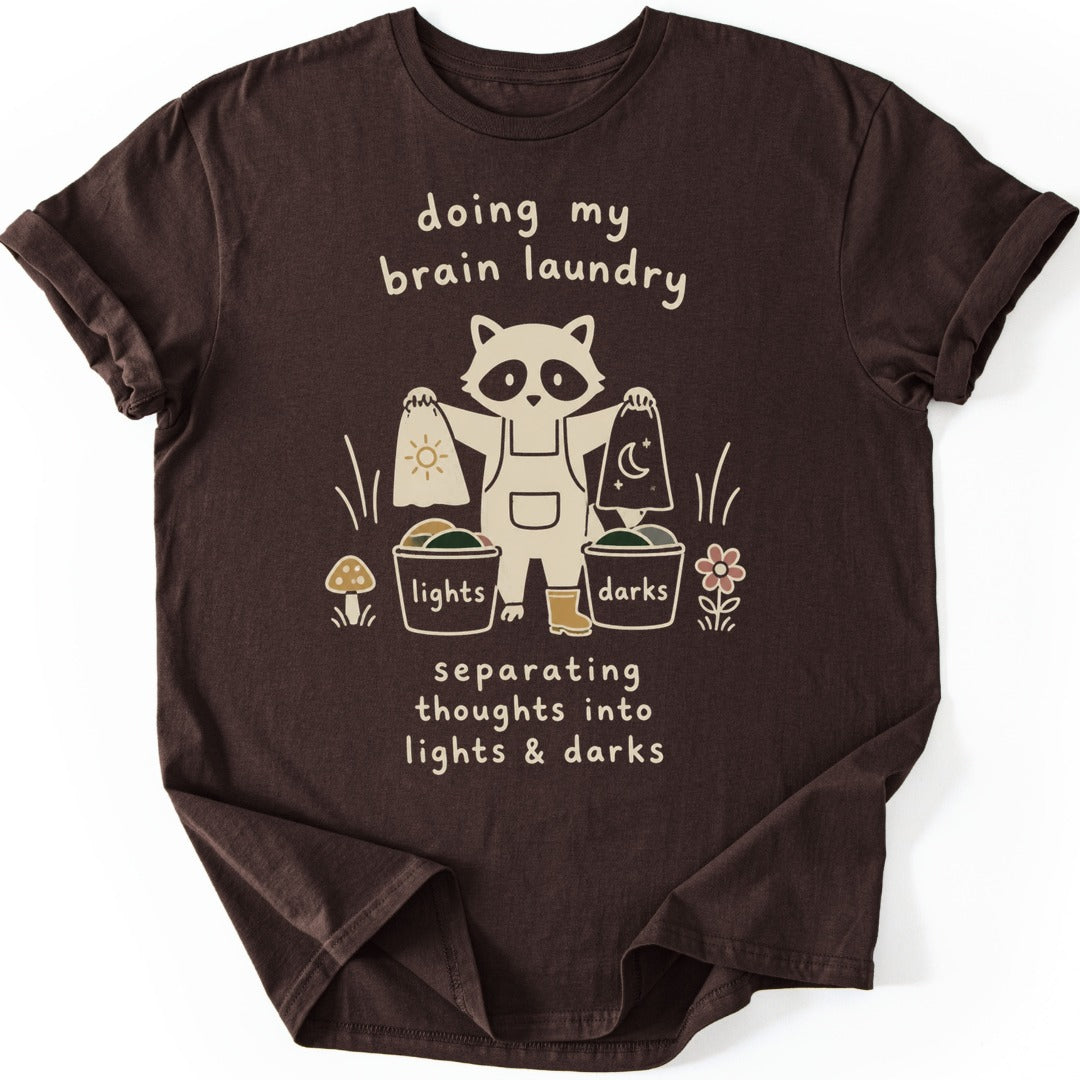 Brain Laundry T-shirt — Dark Chocolate