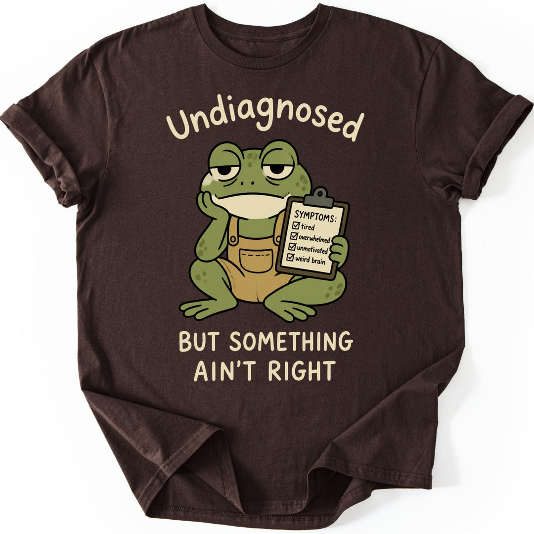 Undiagnosed Frog T-shirt — Dark Chocolate
