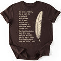 Husband Feather T-shirt — Dark Chocolate