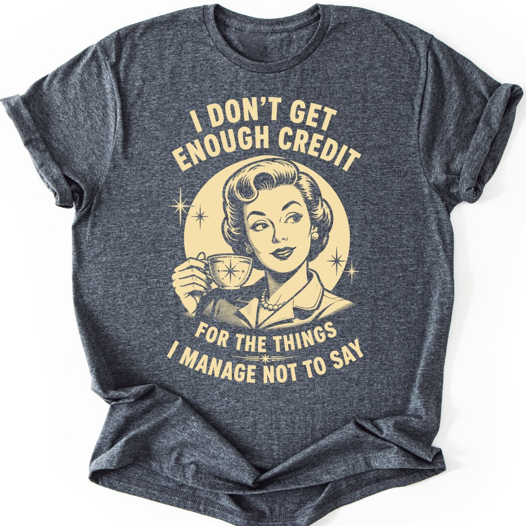 Enough Credit T-shirt — Dark Heather