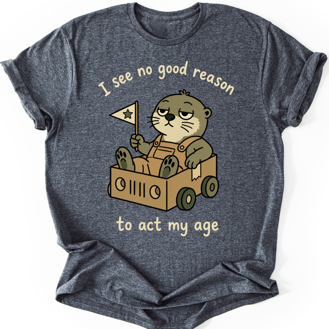 Otter Go-Kart T-shirt — Dark Heather