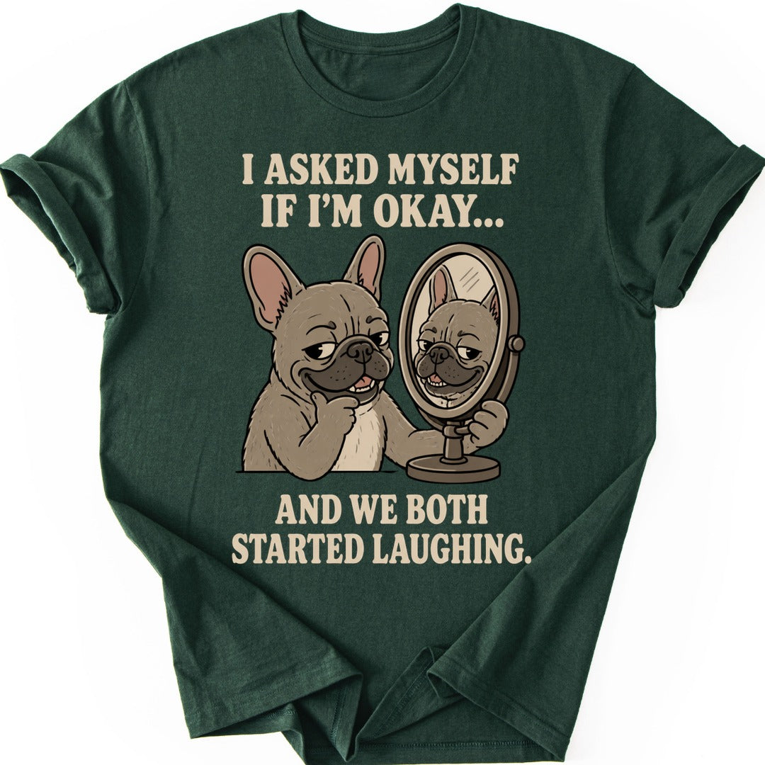 Both Laughing T-shirt — Forest Green