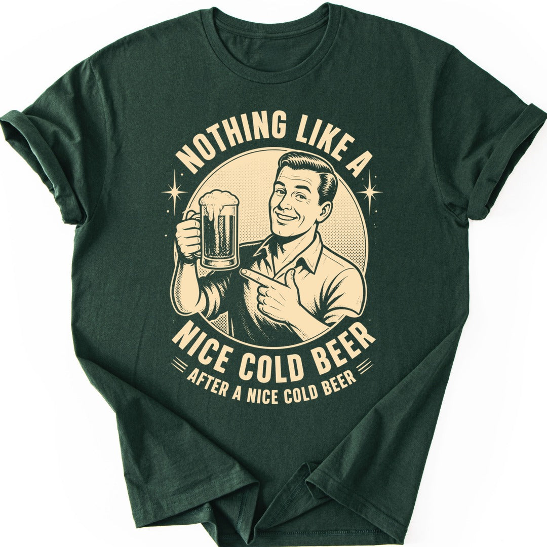 Cold Beer T-shirt — Forest Green