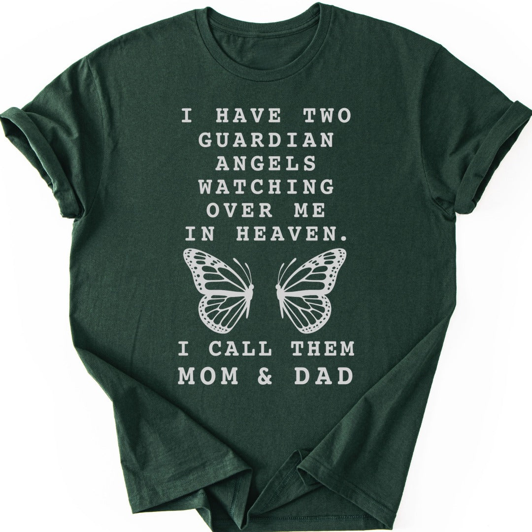 Butterfly Parents T-shirt — Forest Green