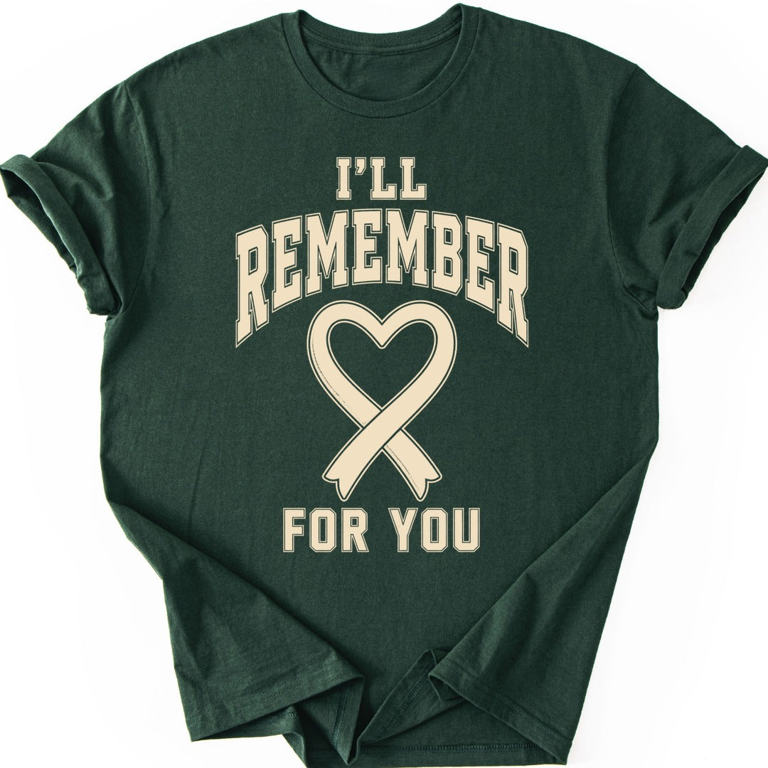 Remember Ribbon T-shirt — Forest Green