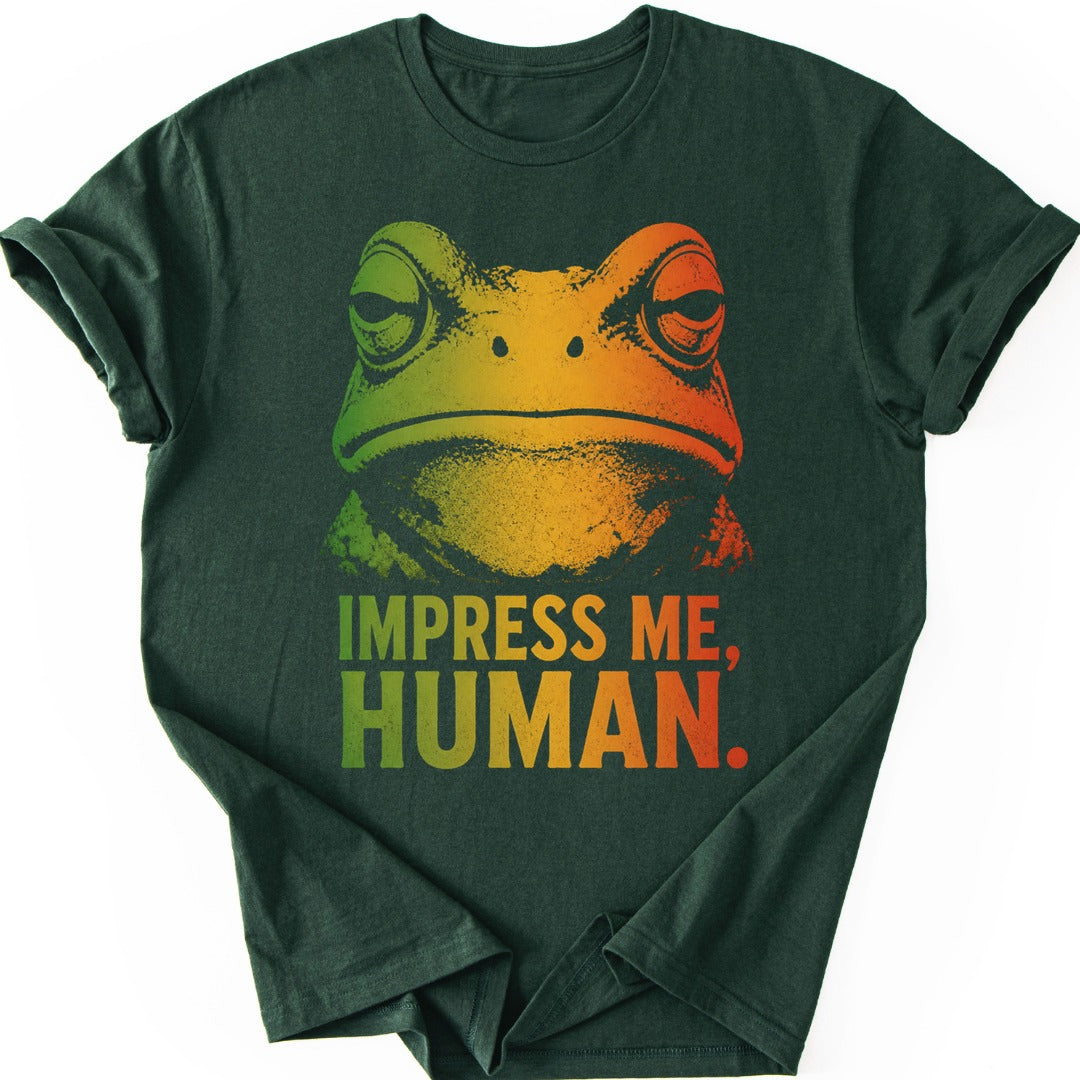 Grumpy Frog T-shirt — Forest Green