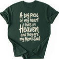 Mom Dad Heaven T-shirt — Forest Green