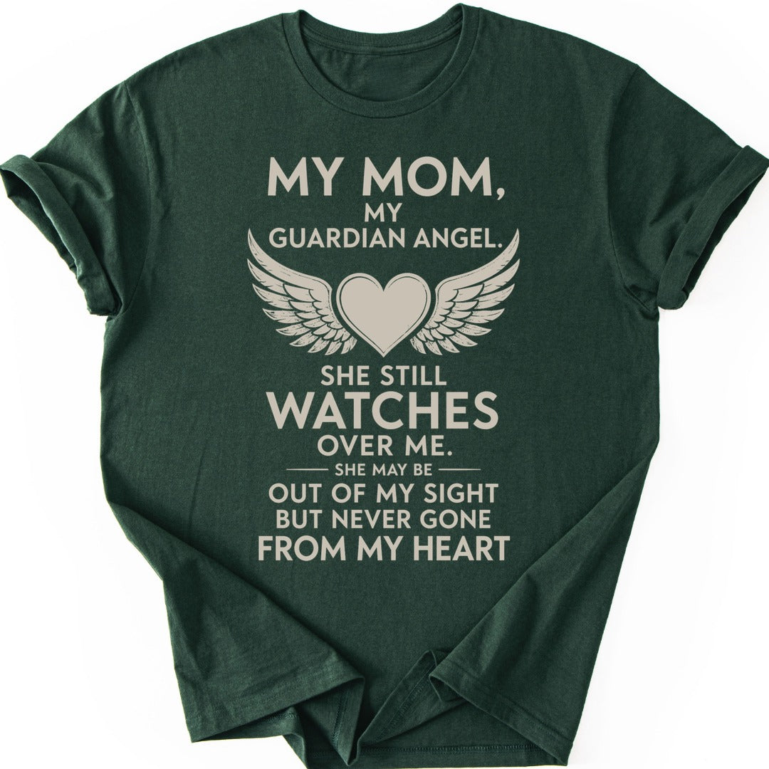 Mom Guardian Angel T-shirt — Forest Green