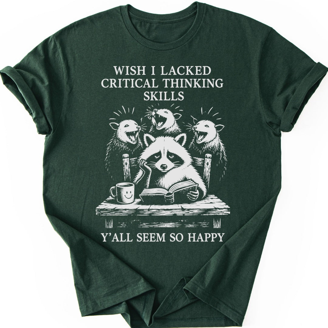 Critical Thinking T-shirt — Forest Green
