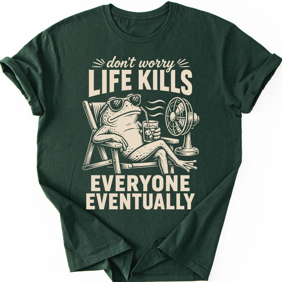 Lounging Frog T-shirt — Forest Green