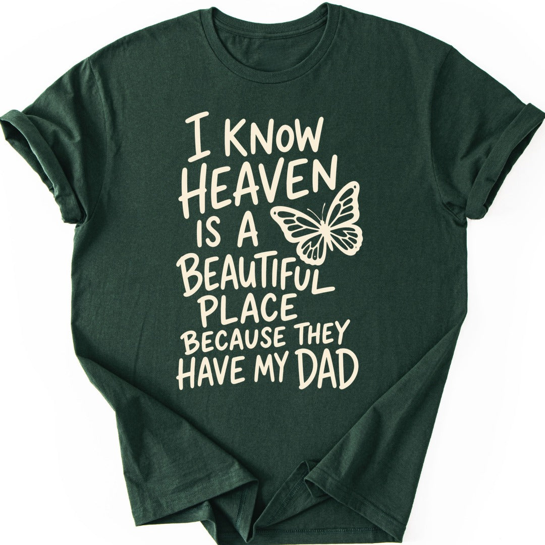 Butterfly Dad T-shirt — Forest Green