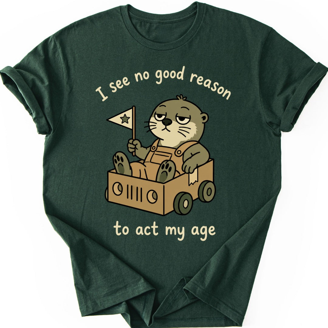 Otter Go-Kart T-shirt — Forest Green