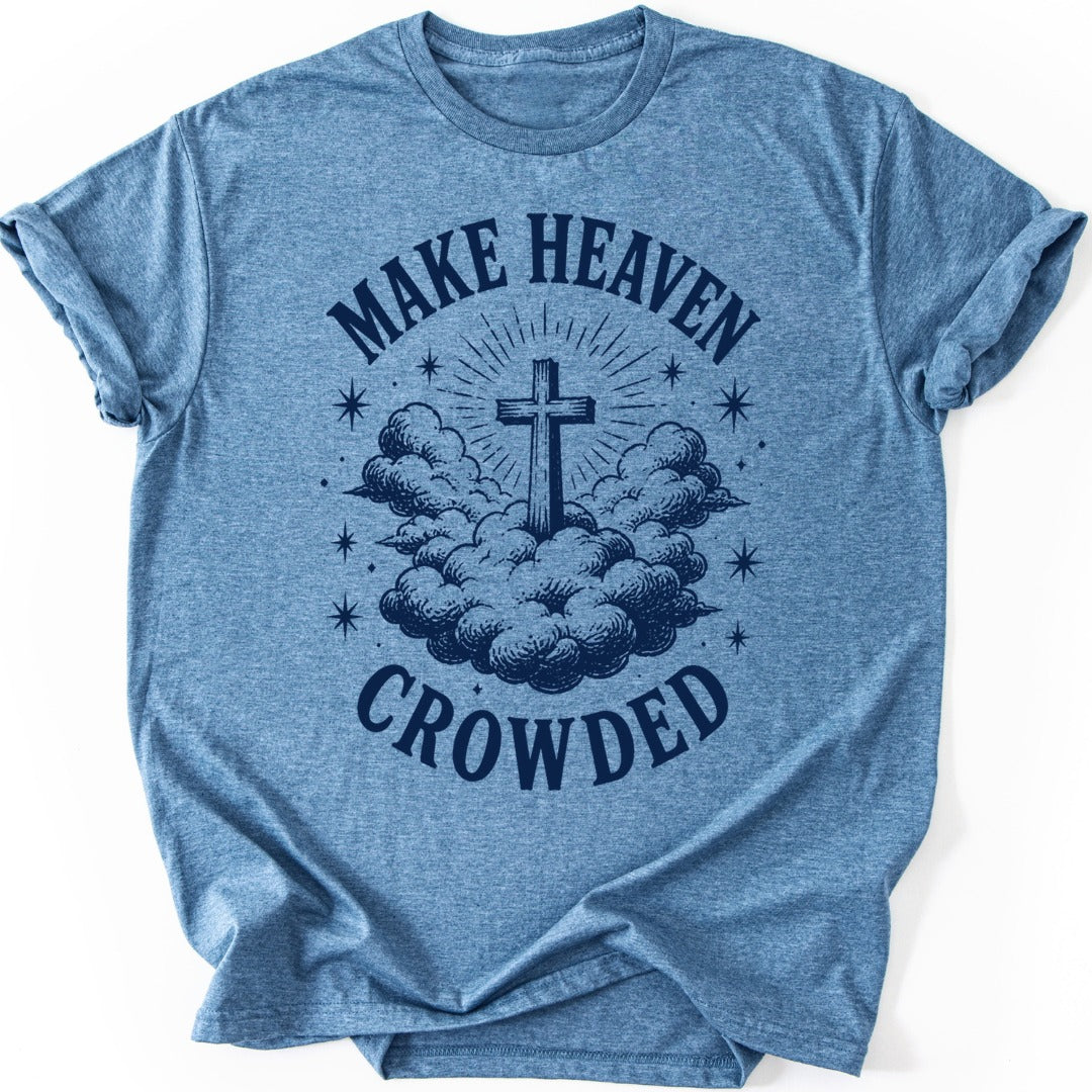Crowded Heaven T-shirt — Heather Indigo