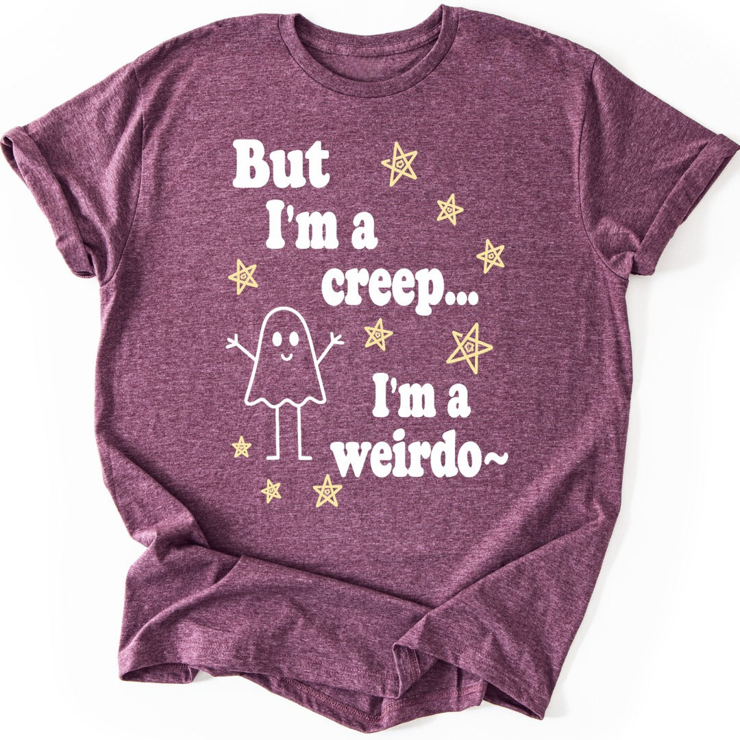 Weirdo Ghost T-shirt — Heather Maroon