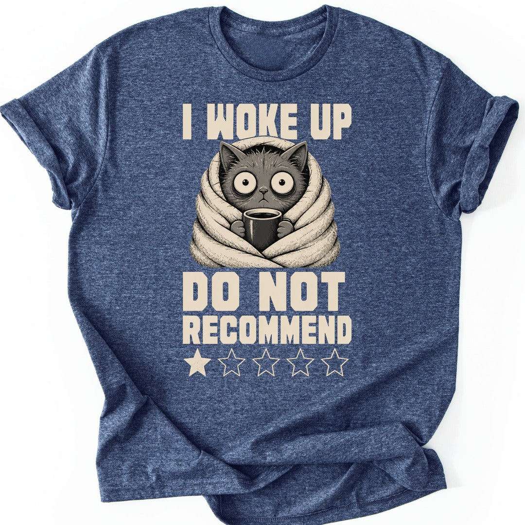 Blanket Cat T-shirt — Heather Navy
