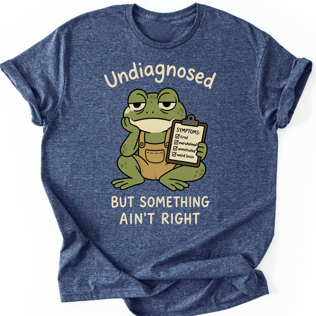 Undiagnosed Frog T-shirt — Heather Navy