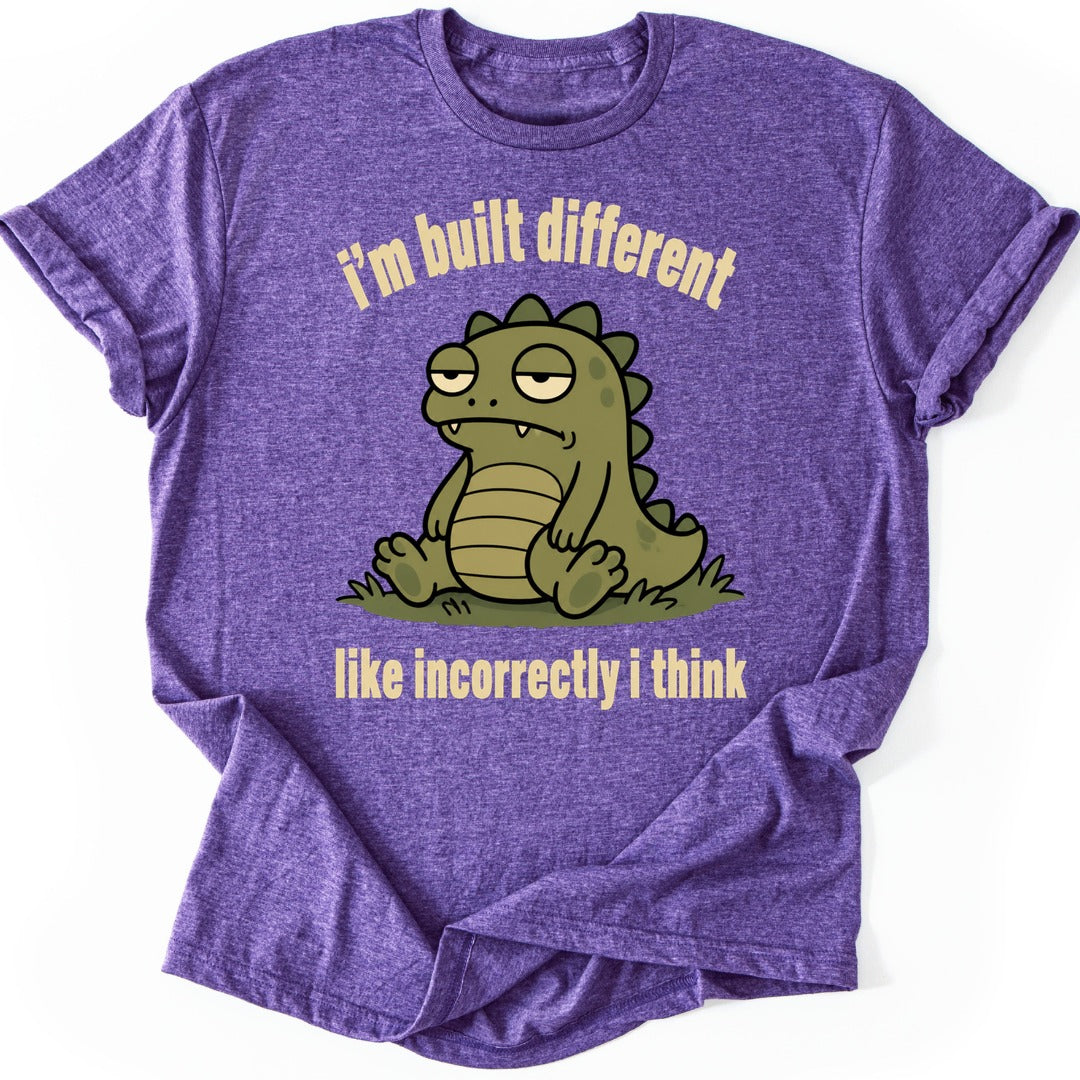 Built Different T-shirt — Heather Purple
