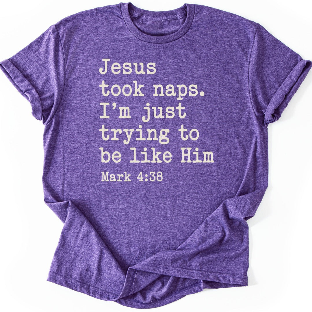 Holy Naps T-shirt — Heather Purple