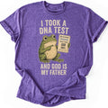 DNA Test Frog T-shirt — Heather Purple