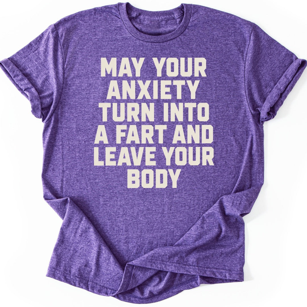 Anxiety Wish T-shirt — Heather Purple