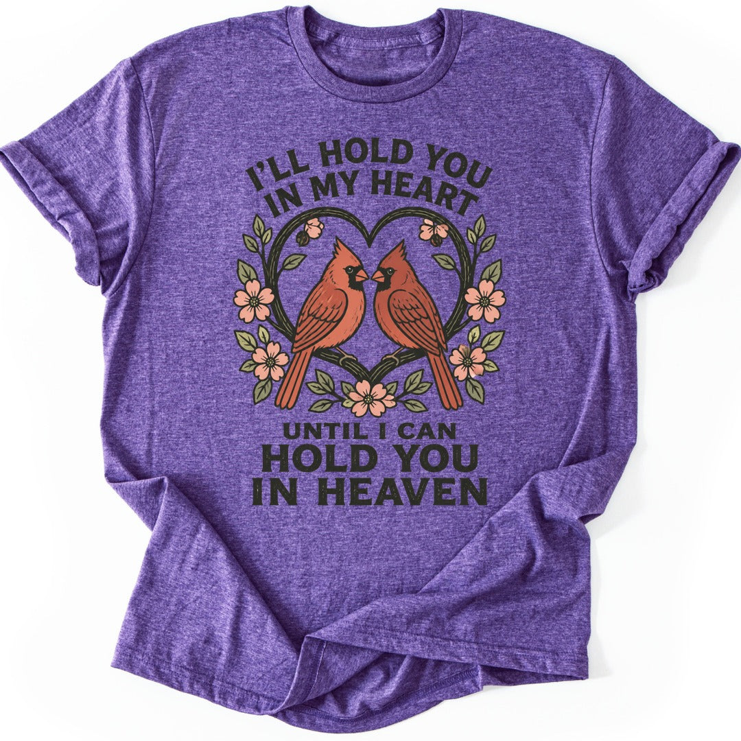 Red Cardinals T-shirt — Heather Purple