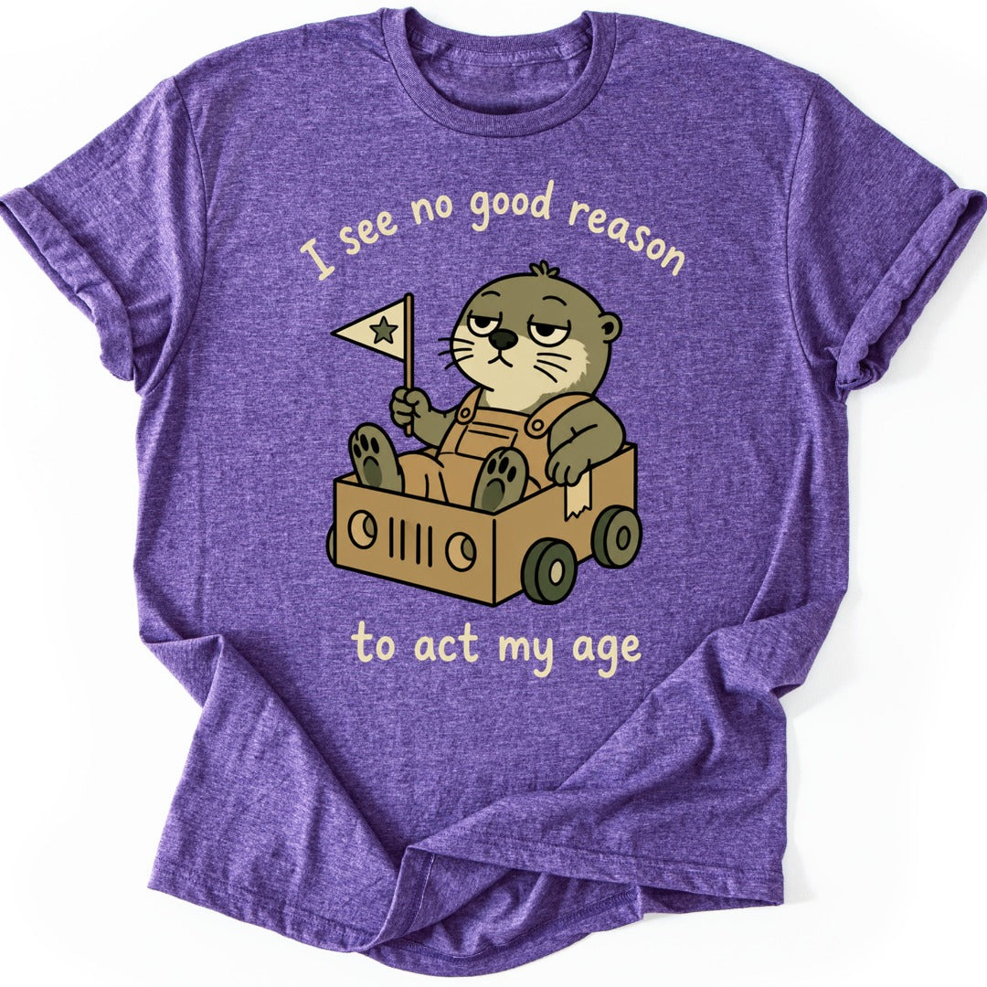 Otter Go-Kart T-shirt — Heather Purple