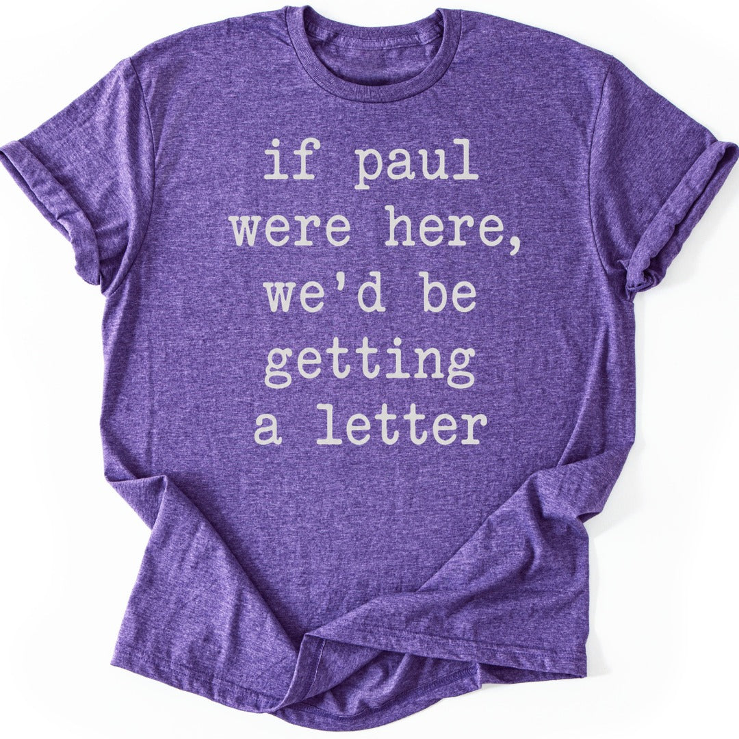 Paul's Letter T-shirt — Heather Purple