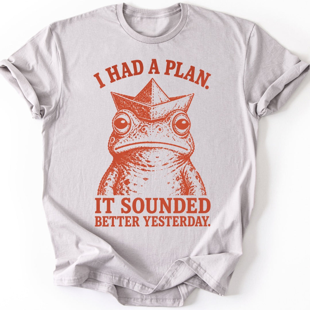 Paper Hat Frog T-shirt — Ice Grey