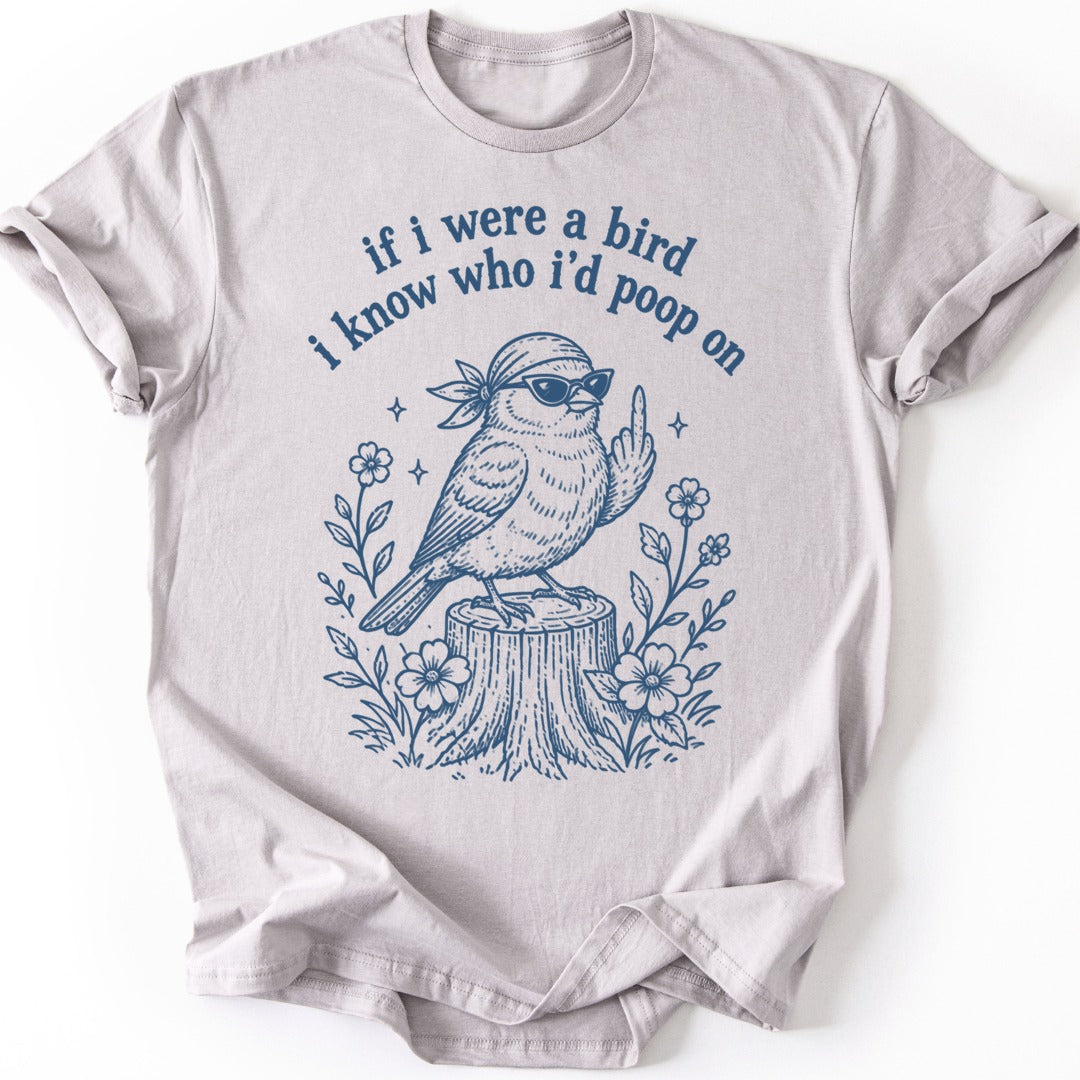 Rebel Bird T-shirt — Ice Grey