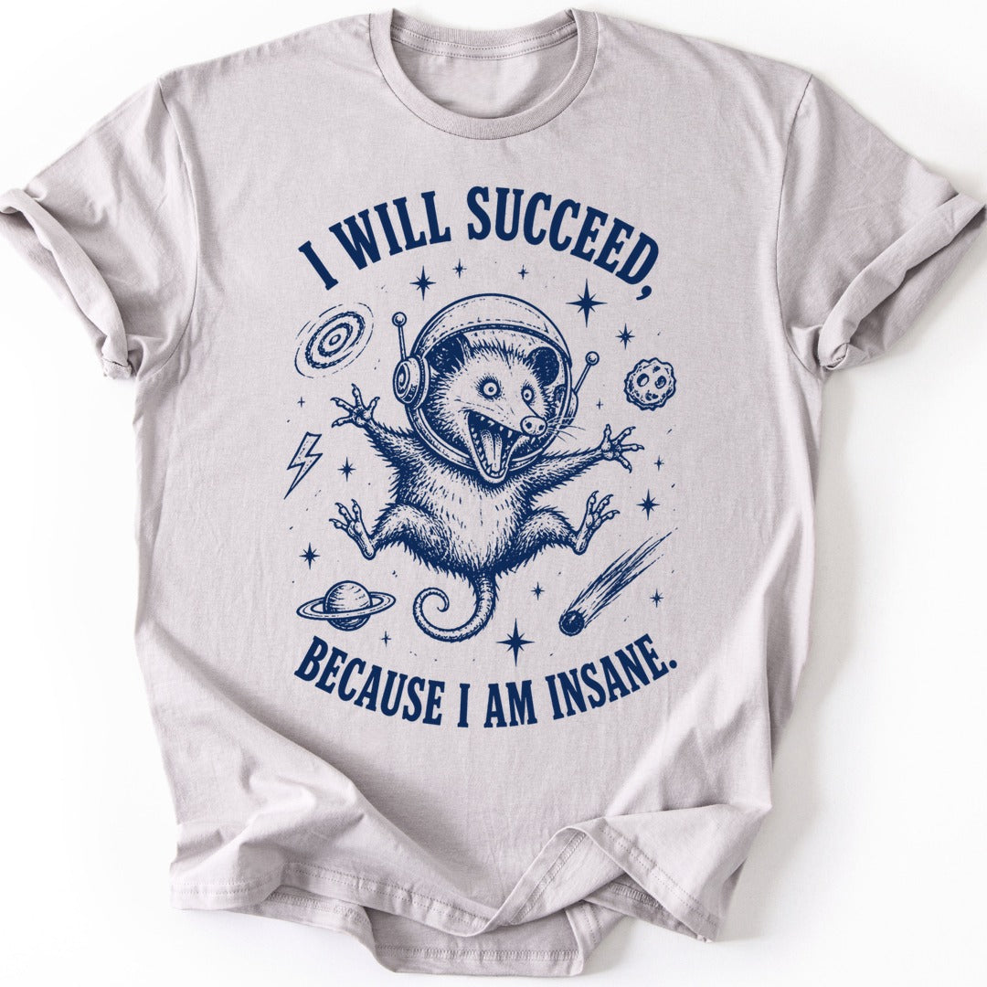 Space Possum T-shirt — Ice Grey