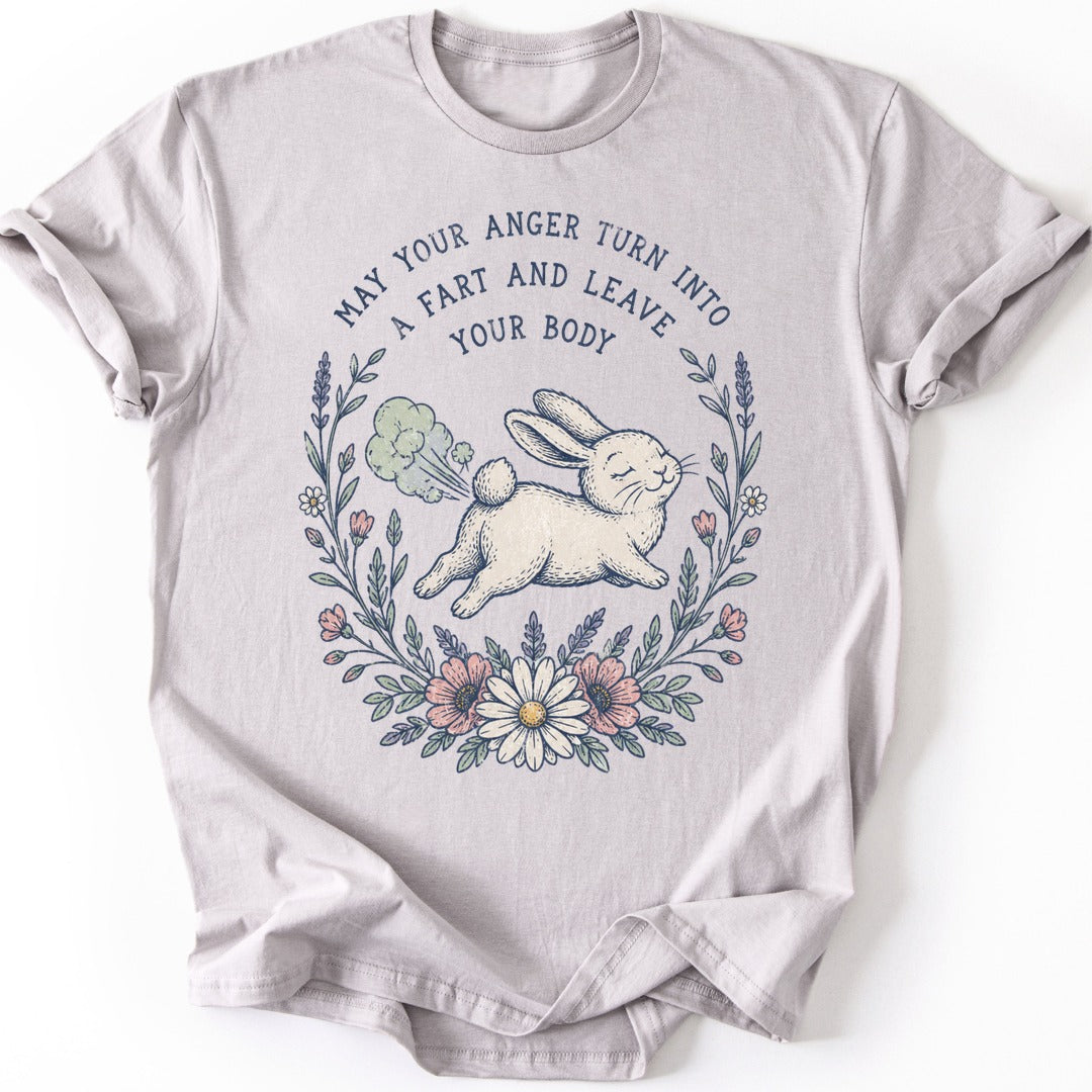 Bunny Wreath T-shirt — Ice Grey