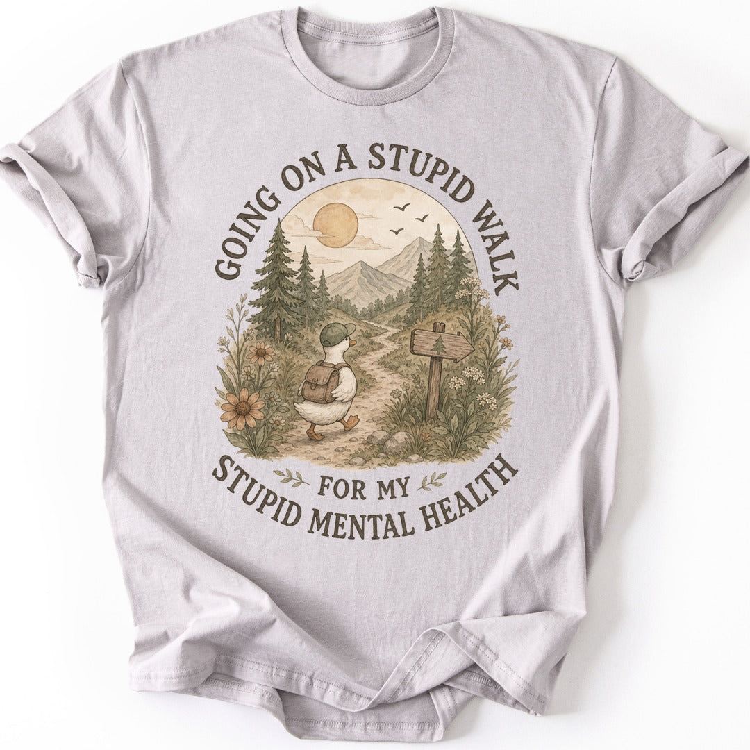 Stupid Walk T-shirt — Ice Grey