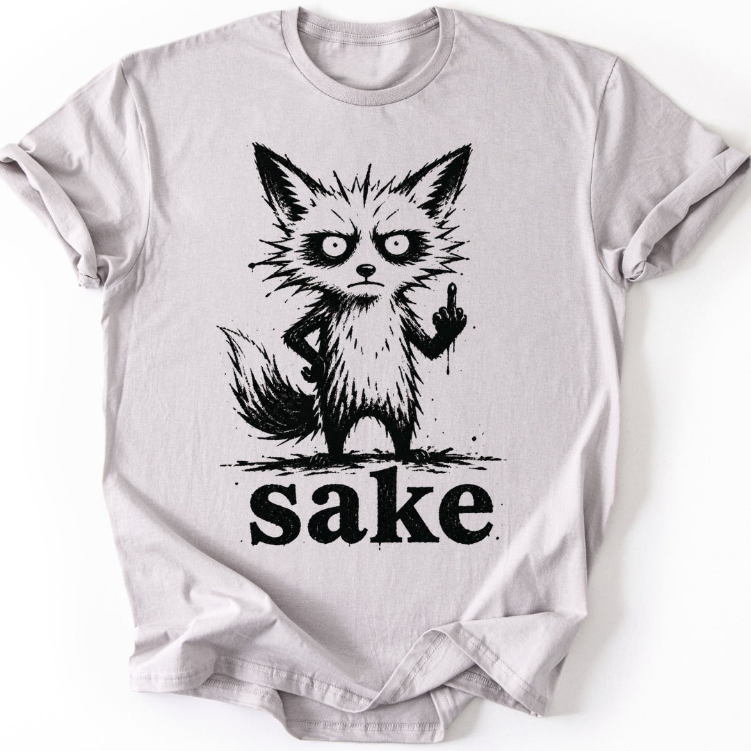 Grumpy Fox T-shirt — Ice Grey