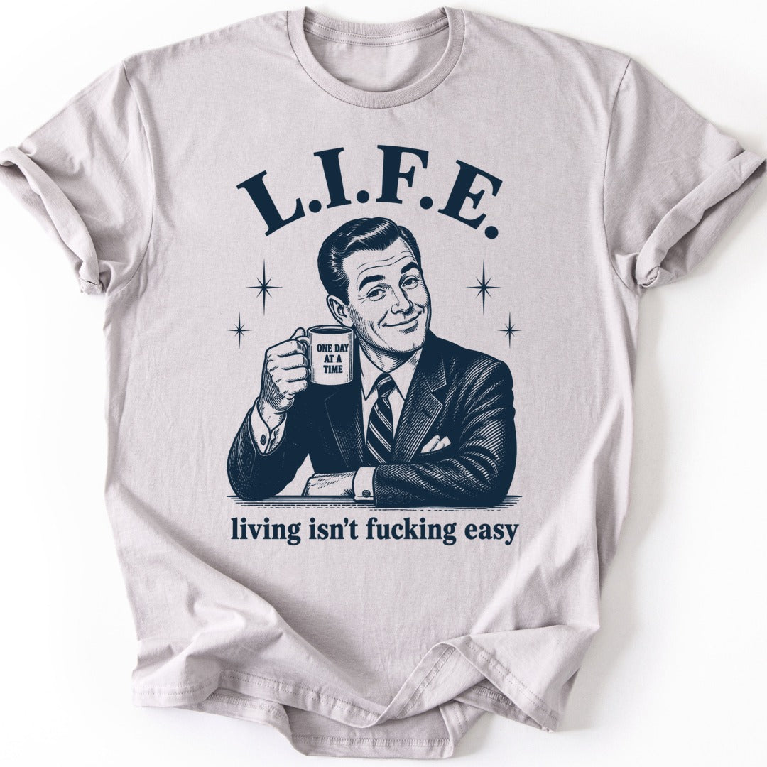 Morning Coffee T-shirt — Ice Grey
