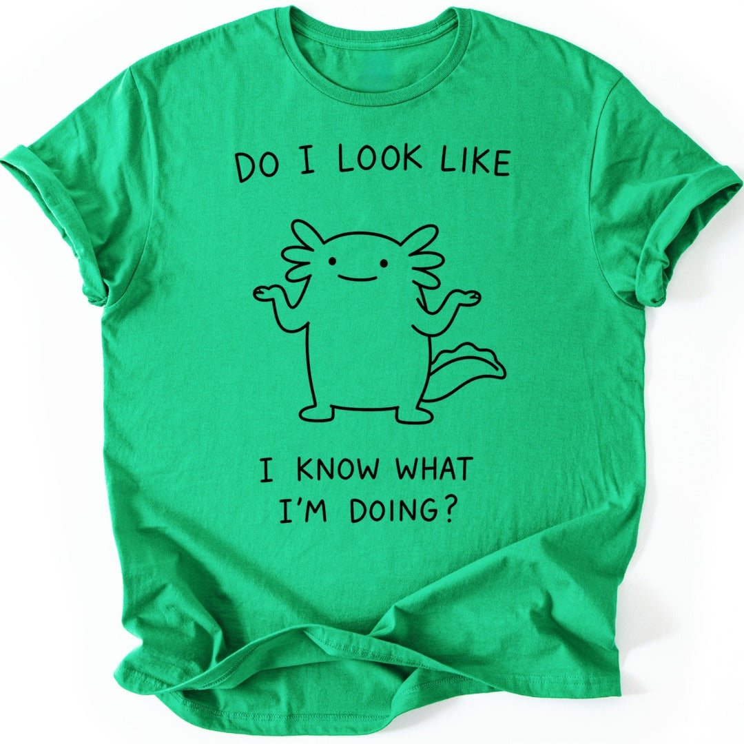 Clueless Axolotl T-shirt — Irish Green
