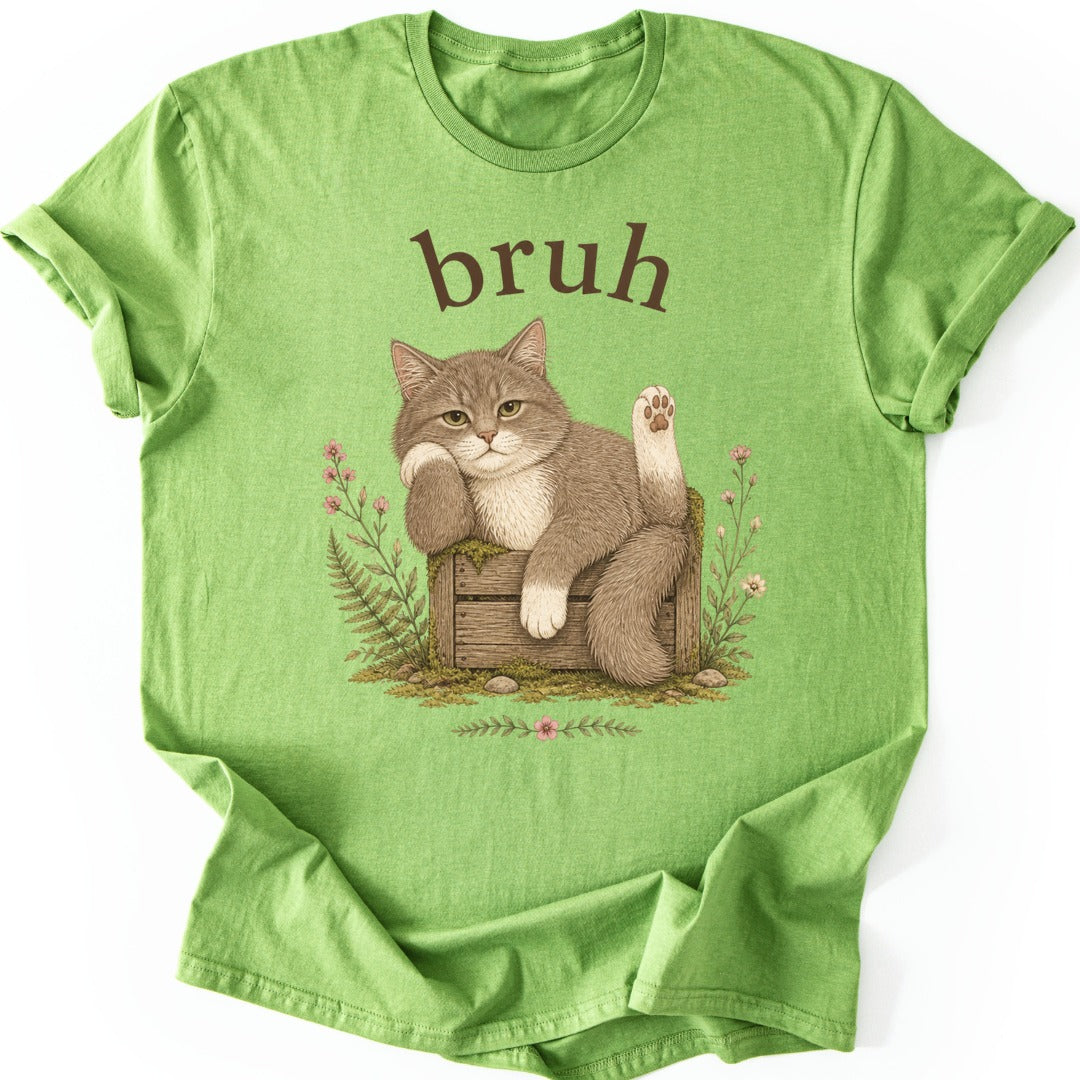 Skeptical Cat T-shirt — Kiwi
