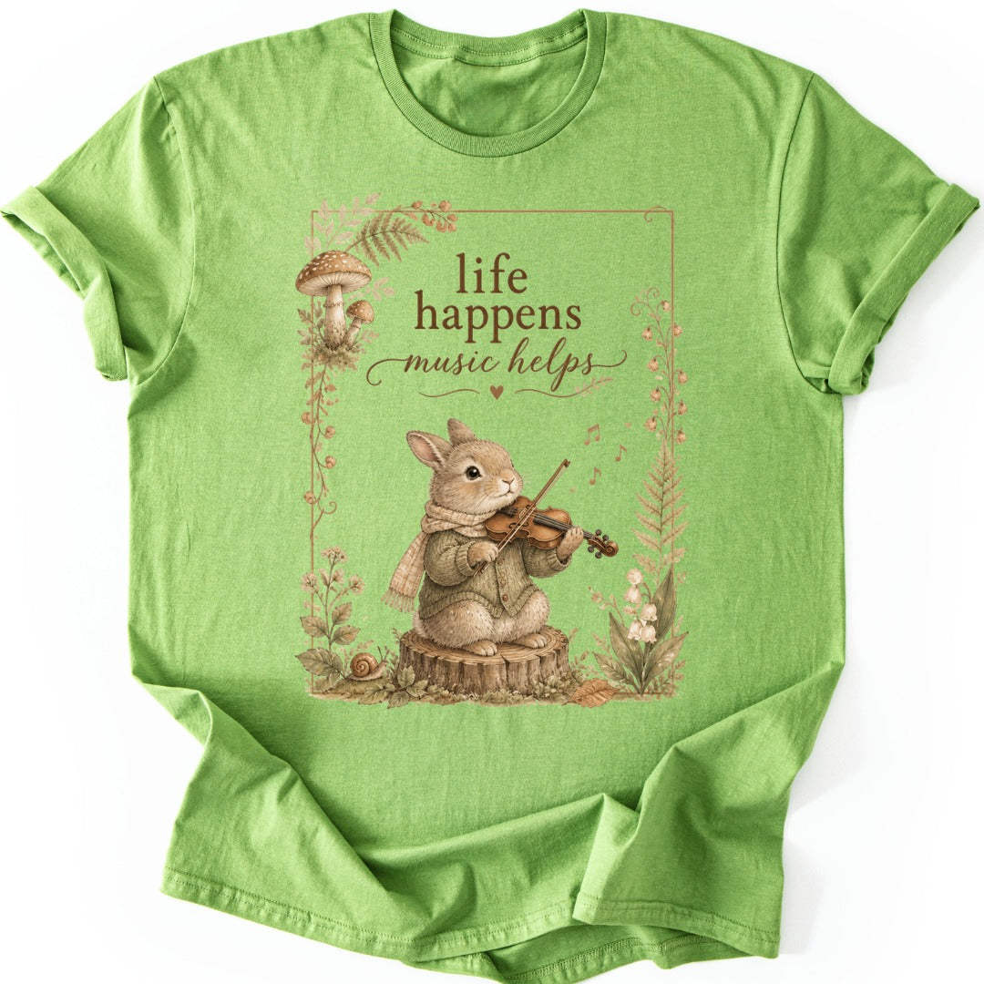 Music Helps T-shirt — Kiwi