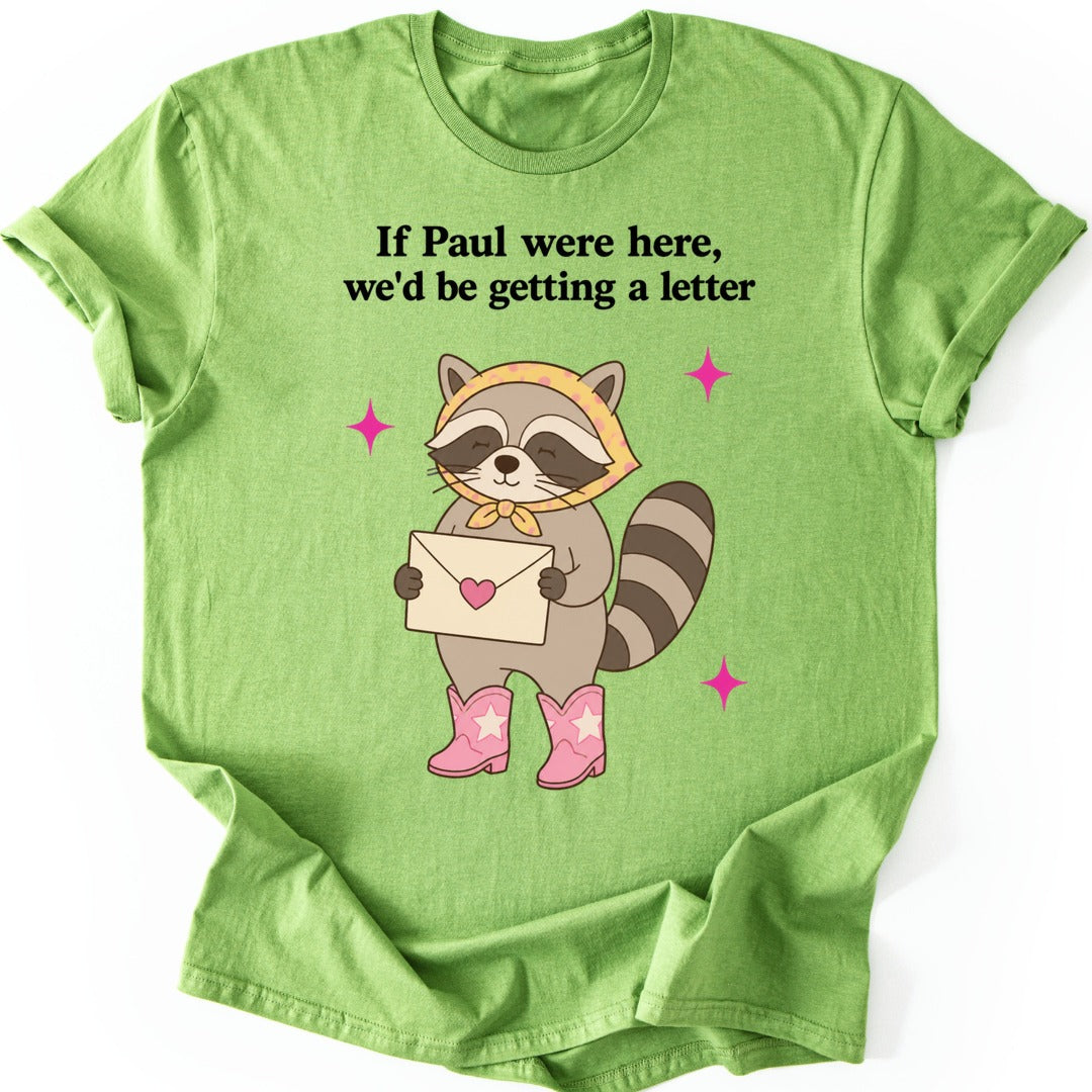 Letter Raccoon T-shirt — Kiwi