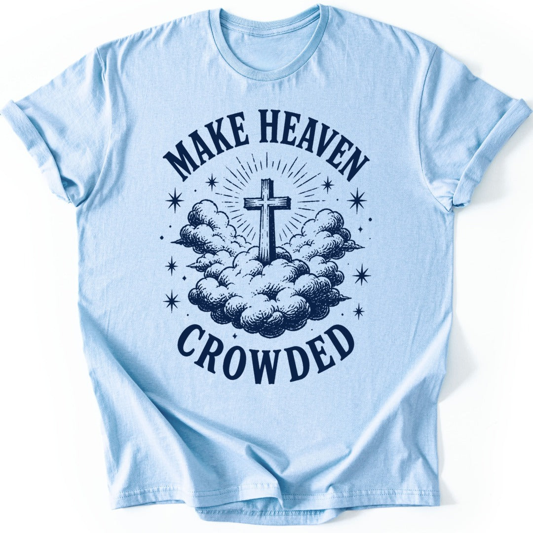 Crowded Heaven T-shirt — Light Blue