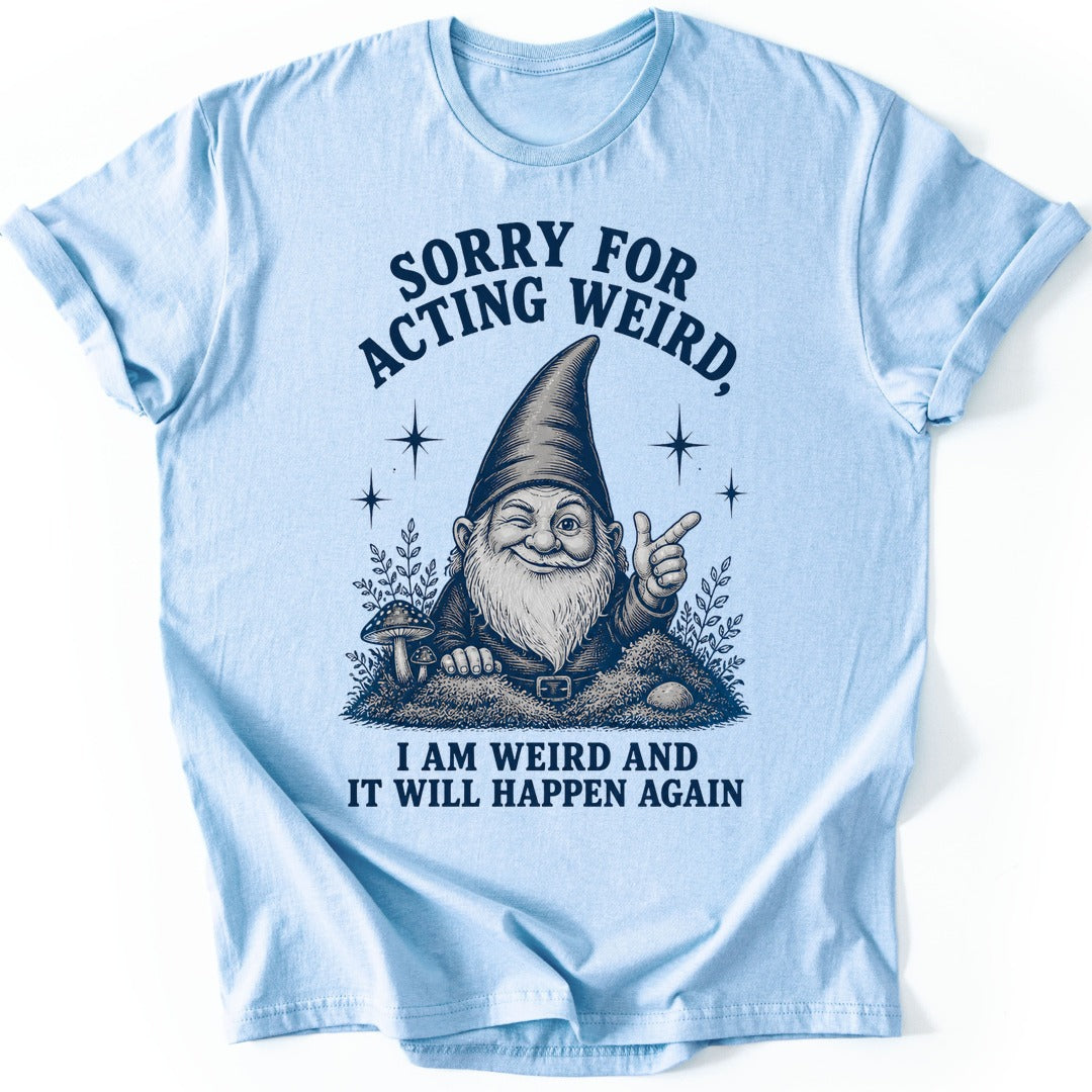 Weird Gnome T-shirt — Light Blue