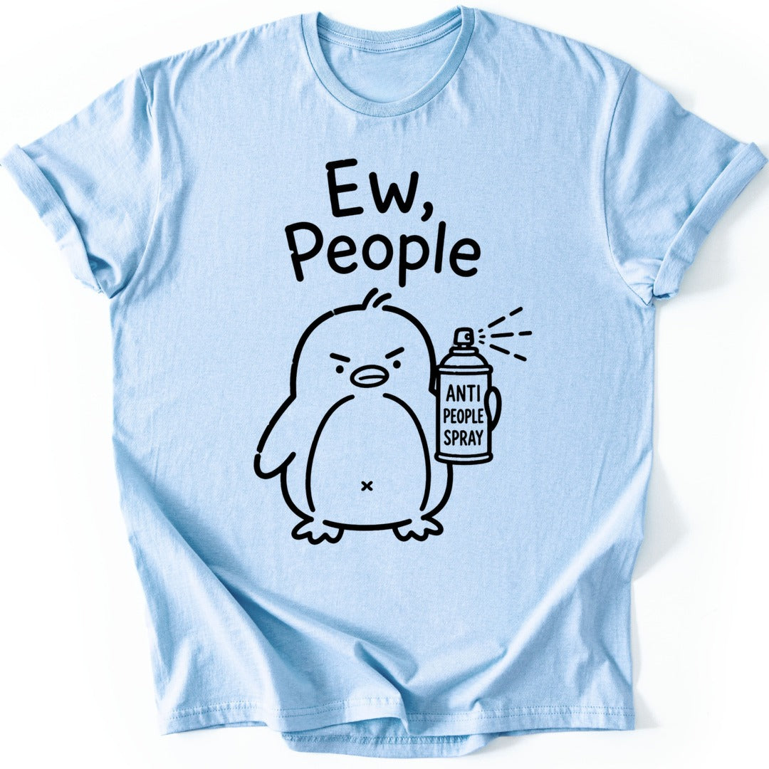 People Spray T-shirt — Light Blue