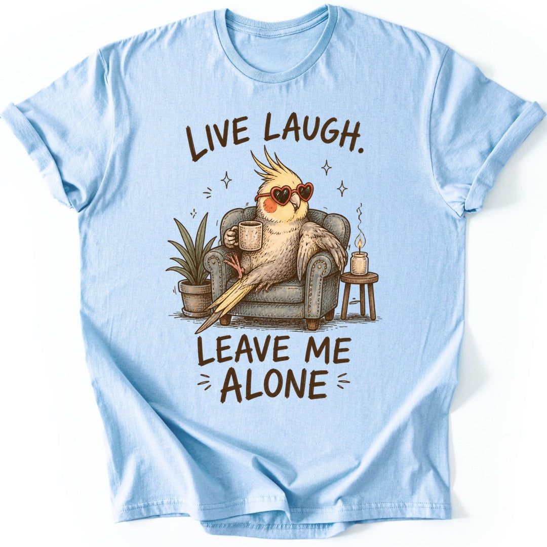 Cockatiel Lounge T-shirt — Light Blue