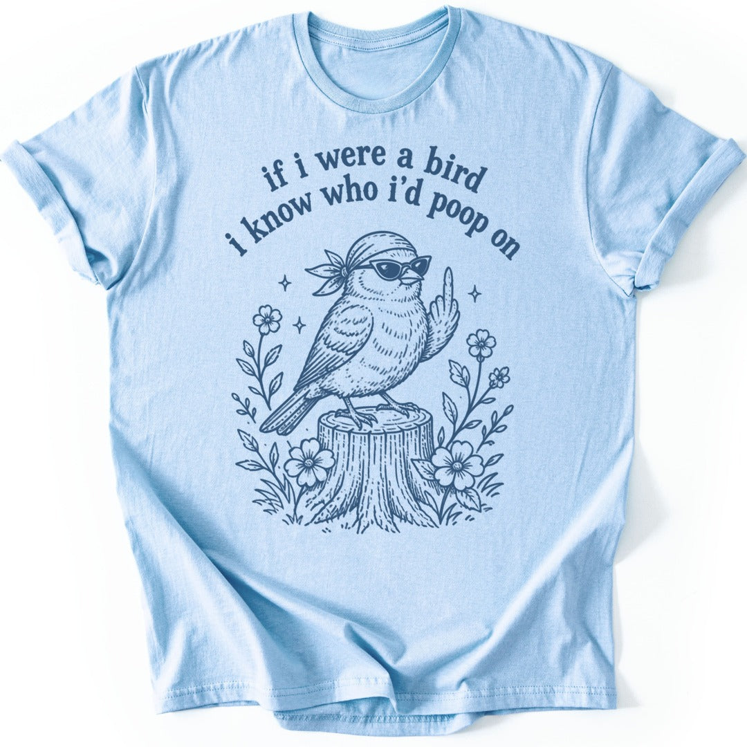 Rebel Bird T-shirt — Light Blue